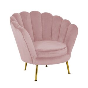 POLTRONA PERLA  VELLUTO ROSA (QUARTZ PINK 700)