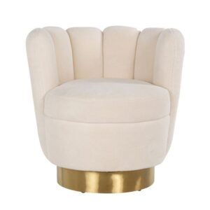 POLTRONA MAYFAIR BIANCO / ORO SPAZZOLATO