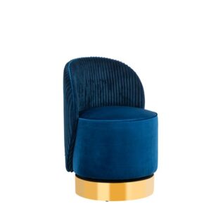 POLTRONA GIREVOLE BRISTEL VELLUTO NAVY + COSTOLA (BLUE NOTTE)