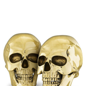 PP GOLD SKULL WALL ELEMNT SET OF 2 GOLD