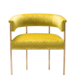 PP DINING CHAIR MONOGRAM YELLOW