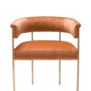 PP DINING CHAIR MONOGRAM ORANGE