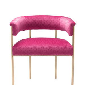 PP DINING CHAIR MONOGRAM FUXIA