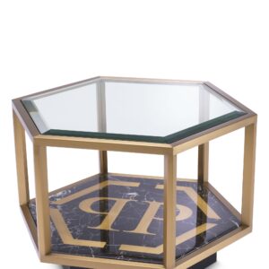 PP SIDE TABLE FALCON VIEW BLACK MARBLE BRUSHED BRASS