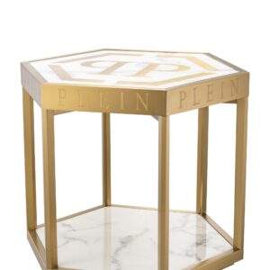 PP SIDE TABLE BILLIONAIRE WHITE MARBLE