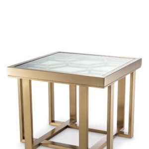 PP SIDE TABLE SKELETON BRUSHED BRASS