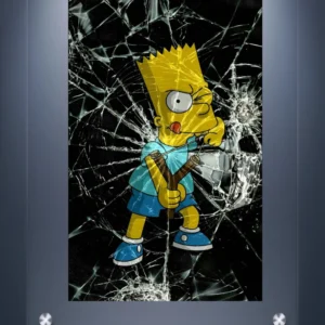 QUADRO IN VETRO BART SIMPSON